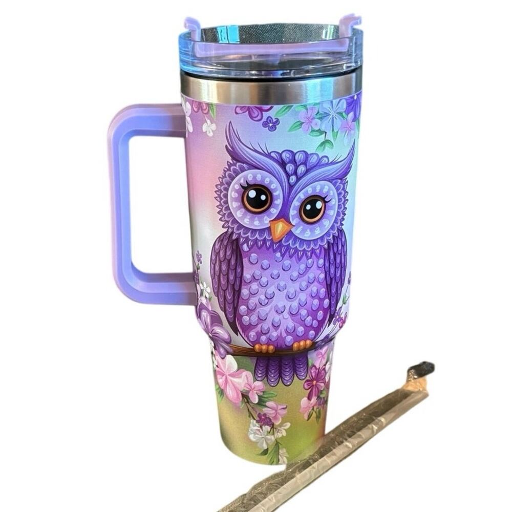 “Te amo Mami” personalized spanish  “I love you mom” 40 oz purple travel tumbler